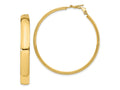 FJC Finejewelers 14 kt Yellow Gold 6mm High Polished Omega Back Hoop Earrings 46 mm x 45 mm