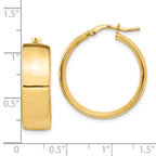 FJC Finejewelers 14 kt Yellow Gold 8mm High Polished Hoop Earrings 25 mm x 23 mm