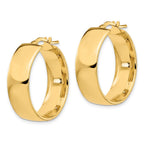 FJC Finejewelers 14 kt Yellow Gold 8mm High Polished Hoop Earrings 25 mm x 23 mm