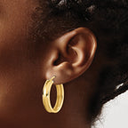FJC Finejewelers 14 kt Yellow Gold Polished Oval Hoops