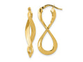 FJC Finejewelers 14 kt Yellow Gold Polished LandR Eternity Hoop Earrings 13 mm x 13 mm
