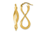 FJC Finejewelers 14 kt Yellow Gold Polished LandR Eternity Hoop Earrings 13 mm x 13 mm