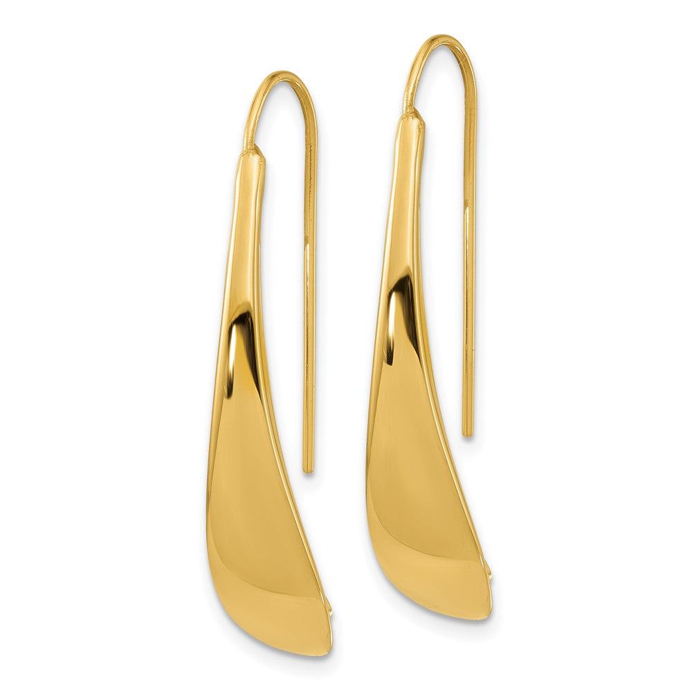 FJC Finejewelers 14 kt Yellow Gold Dangle Polished Threader Earrings 34 mm x 6 mm