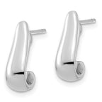 FJC Finejewelers 14 kt White Gold Button Polished Post Earrings