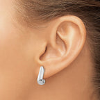 FJC Finejewelers 14 kt White Gold Button Polished Post Earrings