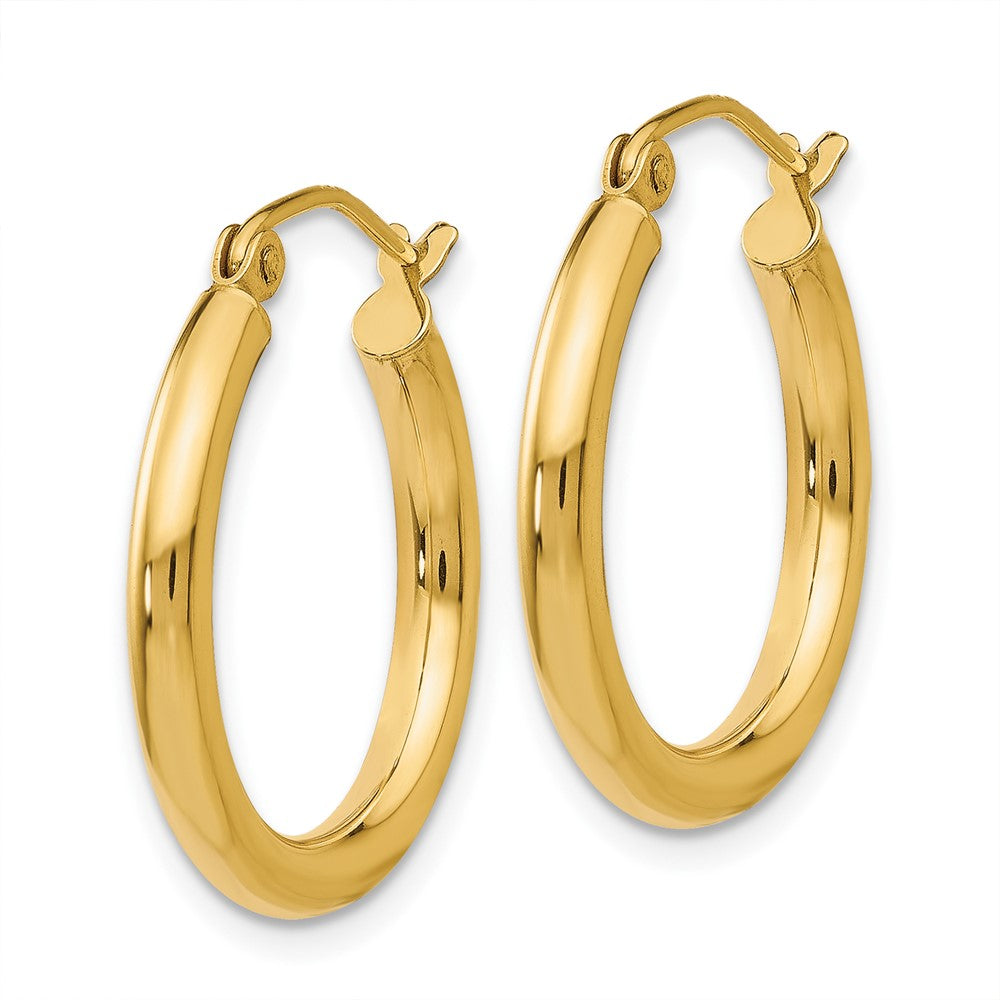 FJC Finejewelers 14 kt Yellow Gold Polished 2.5mm Lightweight Tube Hoop Earrings