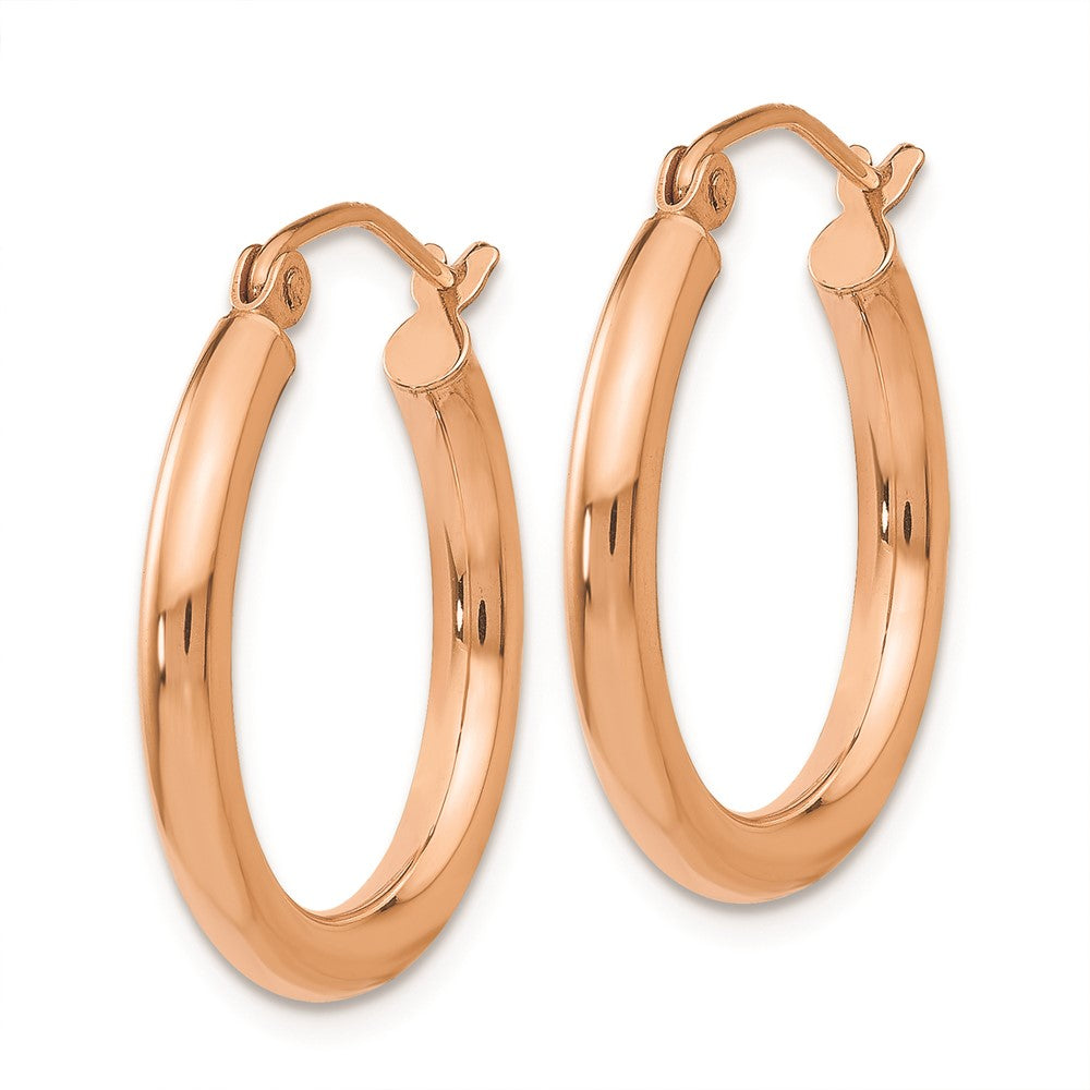 FJC Finejewelers 14 kt Rose Gold Polished 2.5mm Lightweight Tube Hoop Earrings