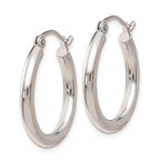 FJC Finejewelers 14 kt White Gold Polished 2.5mm Lightweight Tube Hoop Earrings