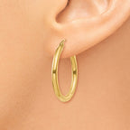 FJC Finejewelers 14 kt Yellow Gold Polished 2.5mm Lightweight Tube Hoop Earrings