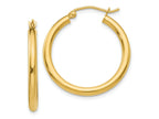 FJC Finejewelers 14 kt Yellow Gold Polished 2.5mm Lightweight Tube Hoop Earrings
