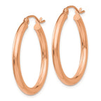 FJC Finejewelers 14 kt Rose Gold Hoops Polished 2.5mm Lightweight Tube Hoop Earrings
