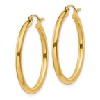 FJC Finejewelers 14 kt Yellow Gold Polished 2.5mm Lightweight Tube Hoop Earrings