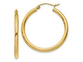 FJC Finejewelers 14 kt Yellow Gold Polished 2.5mm Lightweight Tube Hoop Earrings