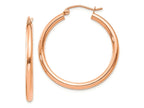 FJC Finejewelers 14 kt Rose Gold Polished Lightweight  2.5mm Tube Hoop Earrings