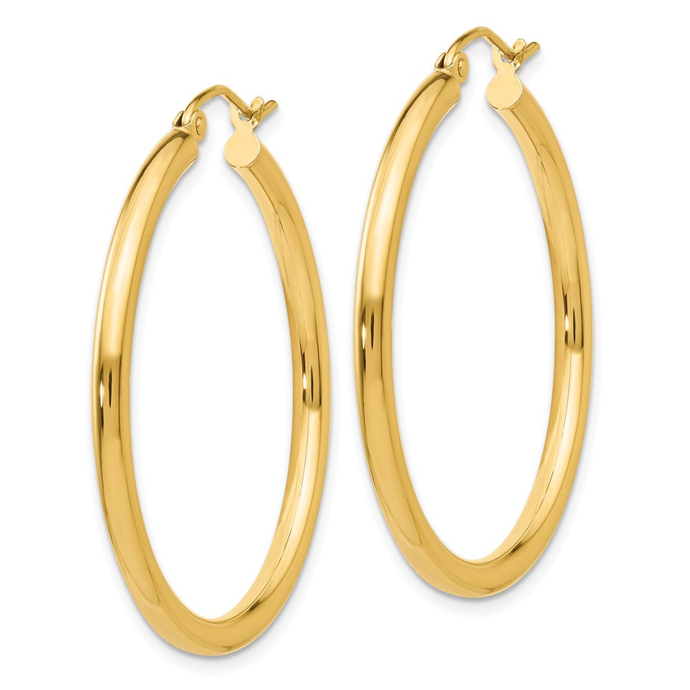 FJC Finejewelers 14 kt Yellow Gold Polished 2.5mm Lightweight Tube Hoop Earrings