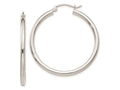 FJC Finejewelers 14 kt White Gold Hoops Polished 2.5mm Lightweight Tube Hoop Earrings