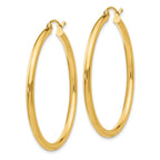 FJC Finejewelers 14 kt Yellow Gold Polished 2.5mm Lightweight Tube Hoop Earrings