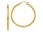 FJC Finejewelers 14 kt Yellow Gold Polished 2.5mm Lightweight Tube Hoop Earrings
