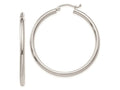 FJC Finejewelers 14 kt White Gold Lightweight Polished 2.5mm Tube Hoop Earrings