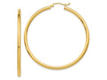 FJC Finejewelers 14 kt Yellow Gold Polished 2.5mm Lightweight Tube Hoop Earrings