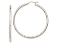 FJC Finejewelers 14 kt White Gold Polished Hoops 2.5mm Lightweight Tube Earrings
