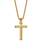 FJC Finejewelers 14 kt Yellow Gold Fancy Polished Cross Charm 50 x 28 mm