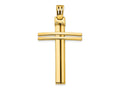 FJC Finejewelers 14 kt Yellow Gold Fancy Polished Cross Charm 50 x 28 mm