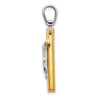FJC Finejewelers 14 kt Two Tone Gold Fancy Polished Crucifix Cross Charm 33 x 17 mm
