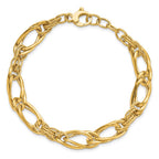FJC Finejewelers 14 kt Yellow Gold Polished Fancy Link Bracelet 8 Inches x 9 mm