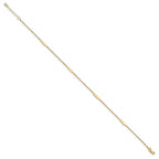 FJC Finejewelers 14 kt Yellow Gold Polished with 1 in ext. Anklet 10 Inches