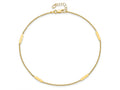 FJC Finejewelers 14 kt Yellow Gold Polished with 1 in ext. Anklet 10 Inches