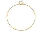FJC Finejewelers 14 kt Yellow Gold Polished with 1 in ext. Anklet 10 Inches