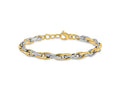 FJC Finejewelers 14 kt Two Tone Gold Link Polished with .5in ext. Bracelet 7.5 Inches x 4.67 mm