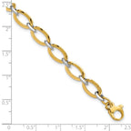 FJC Finejewelers 14 kt Two Tone Gold Fancy Polished with .5in ext. Bracelet 7 Inches x 5.37 mm