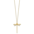 FJC Finejewelers 14 kt Yellow Gold Pendant Polished Dragonfly with 2 in ext. Necklace 16 Inches x 0 mm