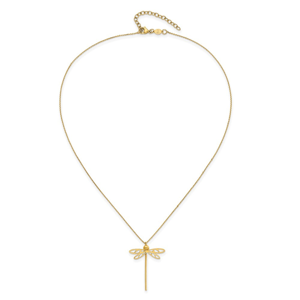 FJC Finejewelers 14 kt Yellow Gold Pendant Polished Dragonfly with 2 in ext. Necklace 16 Inches x 0 mm