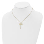 FJC Finejewelers 14 kt Yellow Gold Pendant Polished Dragonfly with 2 in ext. Necklace 16 Inches x 0 mm