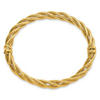 FJC Finejewelers 14 kt Yellow Gold Polished Twisted Hinged Bangle 7.94 mm