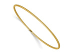 FJC Finejewelers 14 kt Yellow Gold Polished Textured Slip-on Bangle 0.28 mm