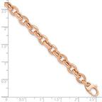 FJC Finejewelers 14 kt Rose Gold Textured Link Bracelet 7.5 Inches
