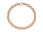 FJC Finejewelers 14 kt Rose Gold Textured Link Bracelet 7.5 Inches