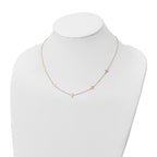 FJC Finejewelers 14 kt Yellow Gold Cable Polished Cross Necklace 18 Inches x 5 mm