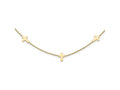 FJC Finejewelers 14 kt Yellow Gold Cable Polished Cross Necklace 18 Inches x 5 mm
