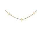 FJC Finejewelers 14 kt Yellow Gold Cable Polished Cross Necklace 18 Inches x 5 mm