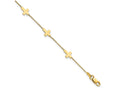 FJC Finejewelers 14 kt Yellow Gold Bracelets with Station Polished Cross Bracelet 7.5 Inches