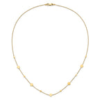 FJC Finejewelers 14 kt Yellow Gold Cable Polished Disc Necklace 18 Inches x 5 mm