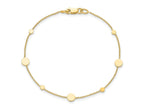 FJC Finejewelers 14 kt Yellow Gold Fancy Polished Disc Bracelet 7.5 Inches