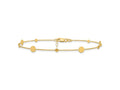 FJC Finejewelers 14 kt Yellow Gold Cable Polished Disc with 1in ext. Anklet 10 Inches x 1 mm