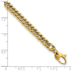 FJC Finejewelers 14 kt Yellow Gold Polished Curb Link Bracelet 7.75 Inches x 5.25 mm