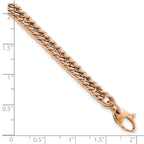 FJC Finejewelers 14 kt Rose Gold Fancy Polished Curb Link Bracelet 7.75 Inches x 5.25 mm
